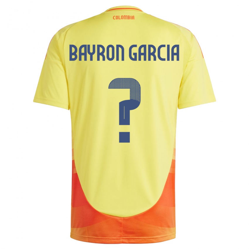 Gyermek Kolumbia Bayron García #0 Sárga Hazai Jersey 24-26 Mez Póló Ing