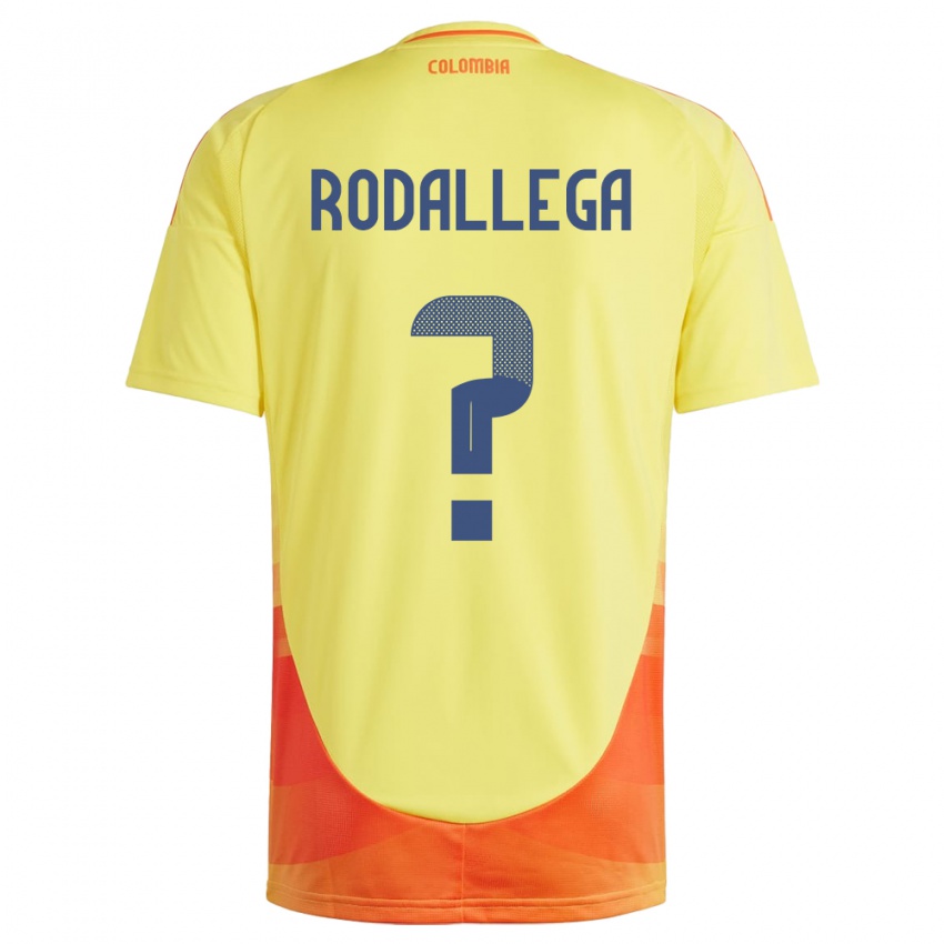 Gyermek Kolumbia Johan Rodallega #0 Sárga Hazai Jersey 24-26 Mez Póló Ing