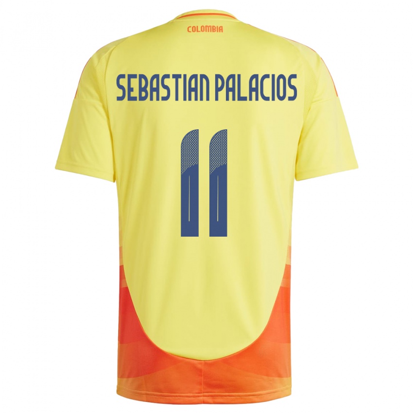 Gyermek Kolumbia Juan Sebastián Palacios #11 Sárga Hazai Jersey 24-26 Mez Póló Ing