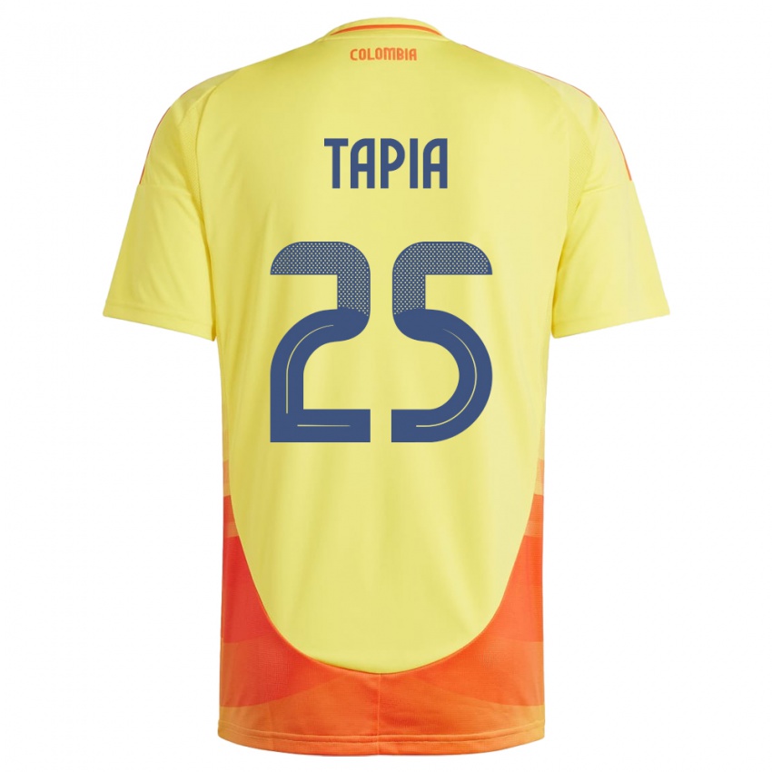 Gyermek Kolumbia Katherine Tapia #25 Sárga Hazai Jersey 24-26 Mez Póló Ing