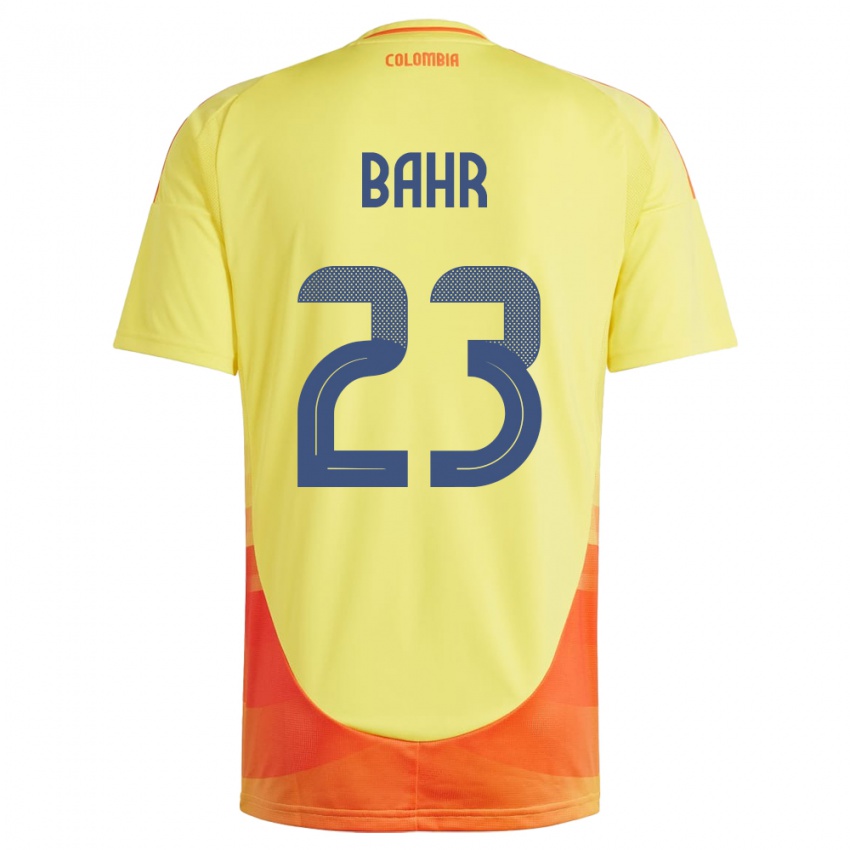 Gyermek Kolumbia Elexa Bahr #23 Sárga Hazai Jersey 24-26 Mez Póló Ing