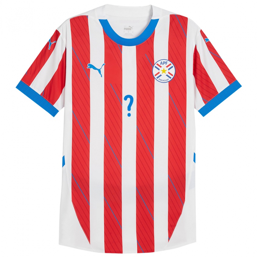 Gyermek Paraguay Orlando Colmán #0 Fehér Piros Hazai Jersey 24-26 Mez Póló Ing