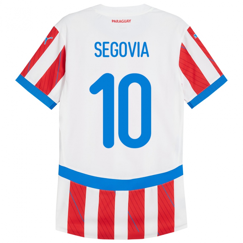 Gyermek Paraguay Matías Segovia #10 Fehér Piros Hazai Jersey 24-26 Mez Póló Ing