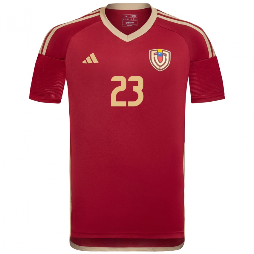 Gyermek Venezuela Salomón Rondón #23 Burgundia Hazai Jersey 24-26 Mez Póló Ing