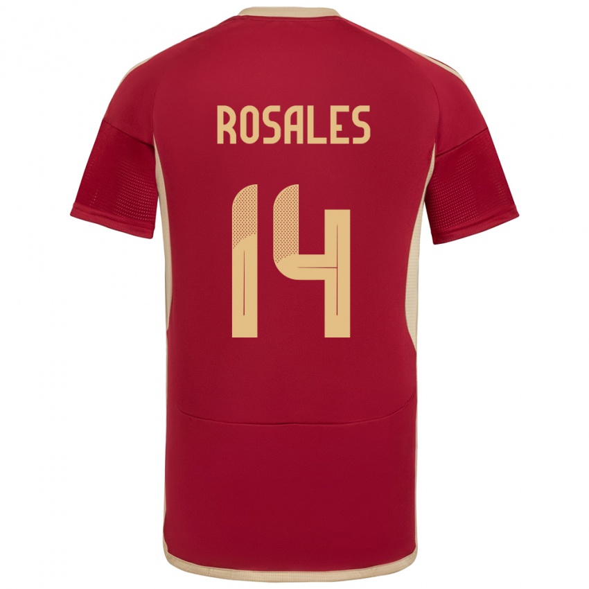 Gyermek Venezuela Roberto Rosales #14 Burgundia Hazai Jersey 24-26 Mez Póló Ing