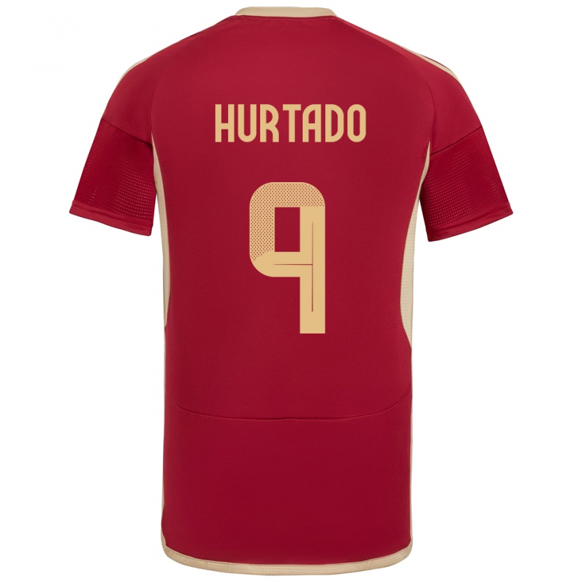 Gyermek Venezuela Jan Hurtado #9 Burgundia Hazai Jersey 24-26 Mez Póló Ing