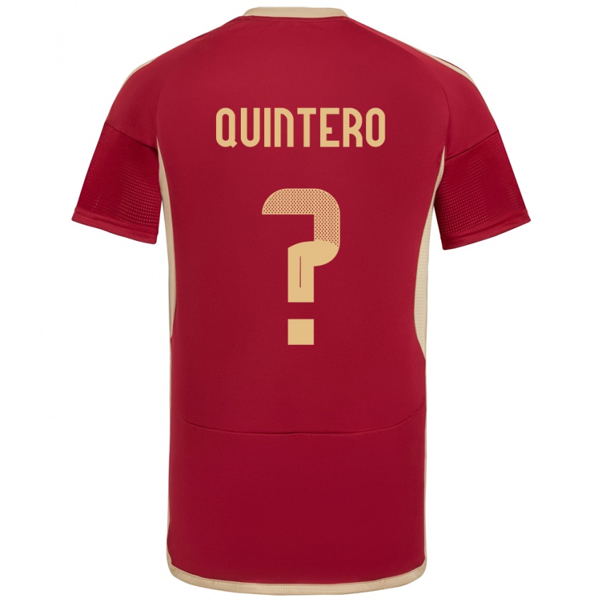 Gyermek Venezuela Teo Quintero #0 Burgundia Hazai Jersey 24-26 Mez Póló Ing