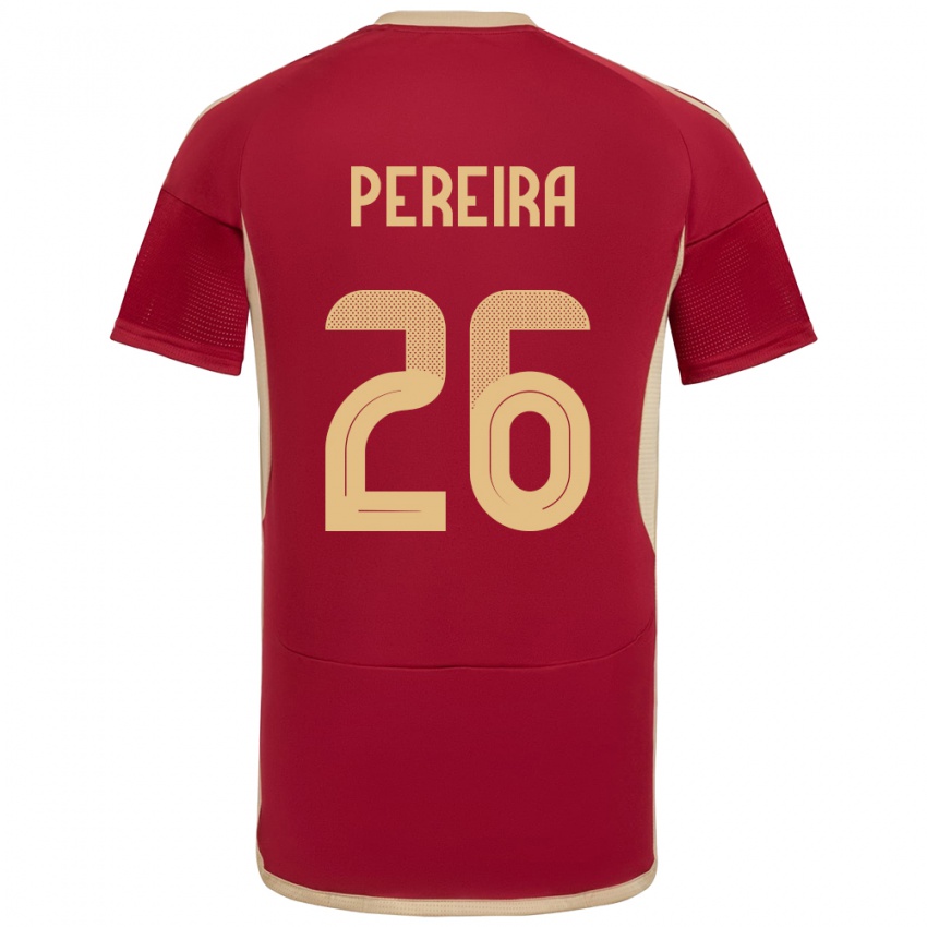 Gyermek Venezuela Daniel Pereira #26 Burgundia Hazai Jersey 24-26 Mez Póló Ing