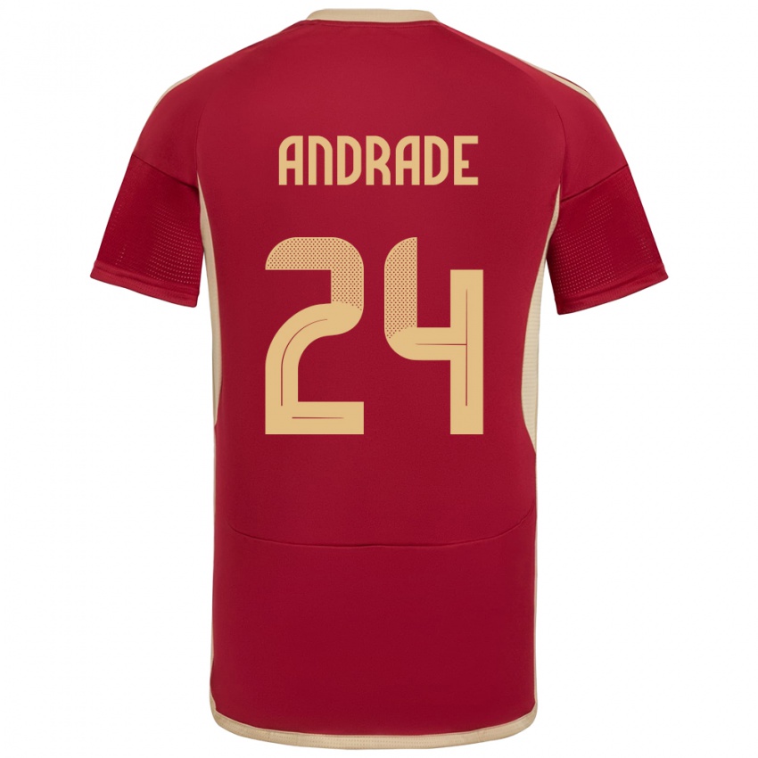 Gyermek Venezuela Kervin Andrade #24 Burgundia Hazai Jersey 24-26 Mez Póló Ing