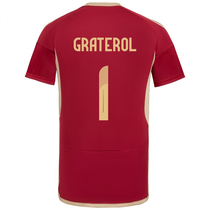 Gyermek Venezuela Joel Graterol #1 Burgundia Hazai Jersey 24-26 Mez Póló Ing