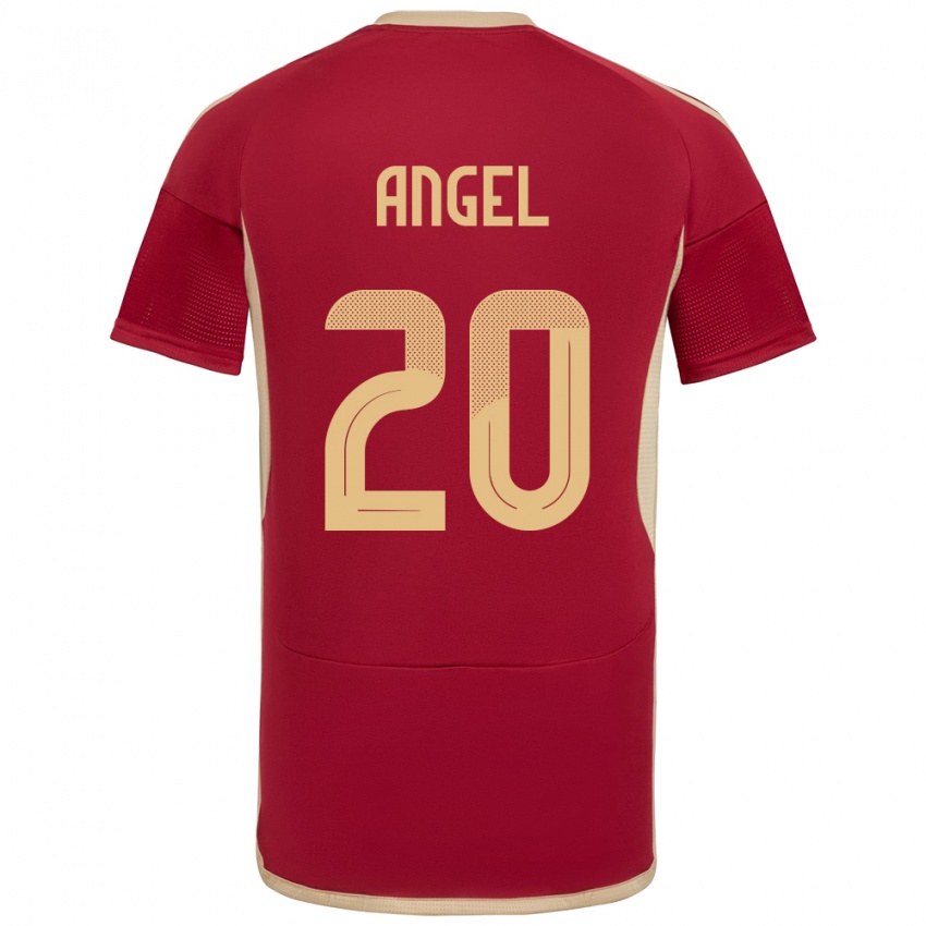 Gyermek Venezuela Wilker Ángel #20 Burgundia Hazai Jersey 24-26 Mez Póló Ing