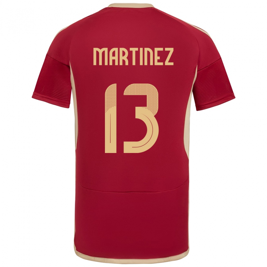 Gyermek Venezuela José Martínez #13 Burgundia Hazai Jersey 24-26 Mez Póló Ing