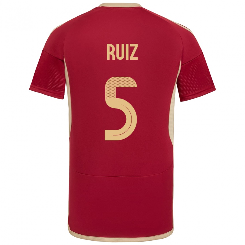 Gyermek Venezuela Emerson Ruíz #5 Burgundia Hazai Jersey 24-26 Mez Póló Ing