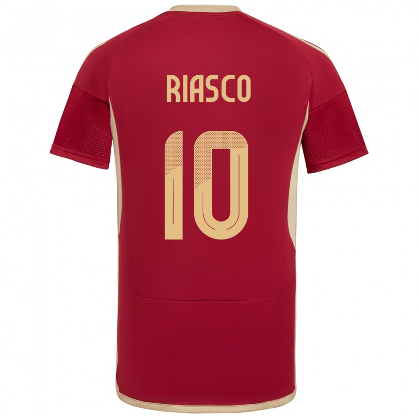 Gyermek Venezuela José Riasco #10 Burgundia Hazai Jersey 24-26 Mez Póló Ing