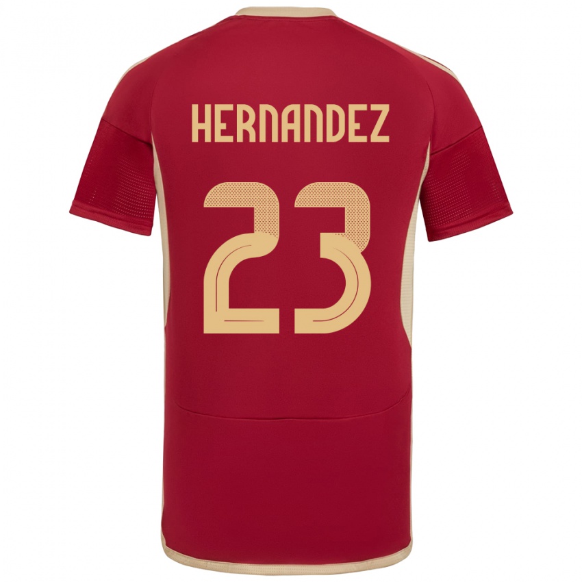 Gyermek Venezuela Luifer Hernández #23 Burgundia Hazai Jersey 24-26 Mez Póló Ing