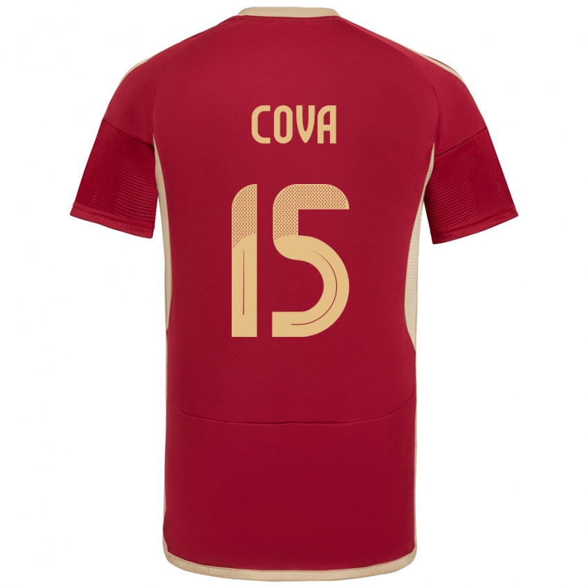 Gyermek Venezuela Adrián Cova #15 Burgundia Hazai Jersey 24-26 Mez Póló Ing