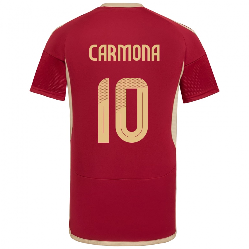 Gyermek Venezuela Wikelman Carmona #10 Burgundia Hazai Jersey 24-26 Mez Póló Ing