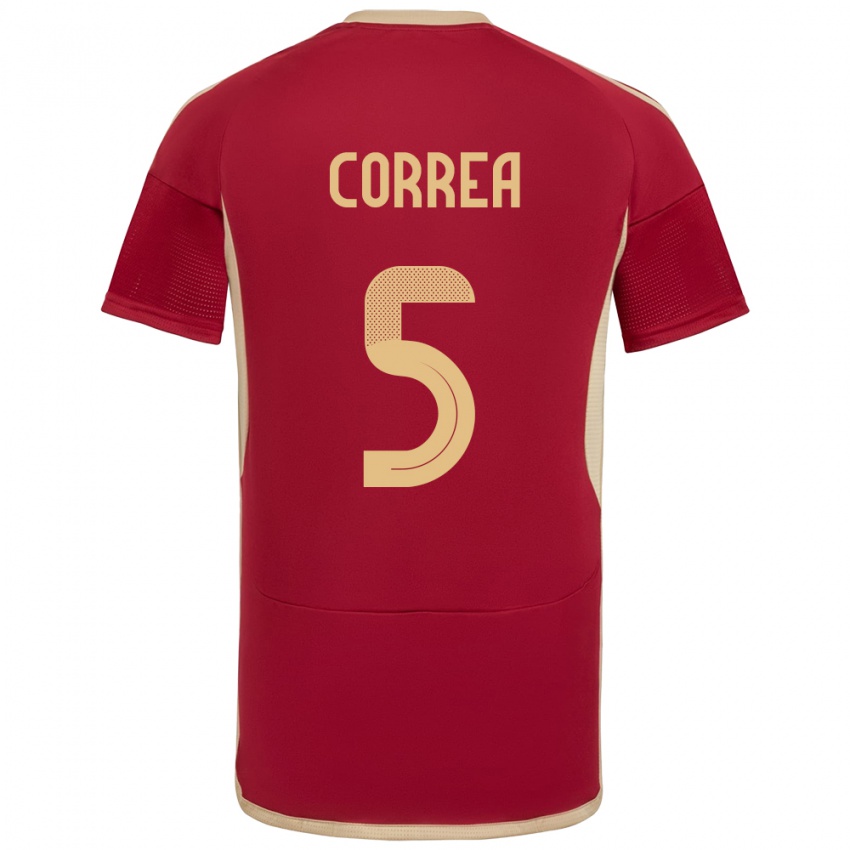 Gyermek Venezuela José Correa #5 Burgundia Hazai Jersey 24-26 Mez Póló Ing