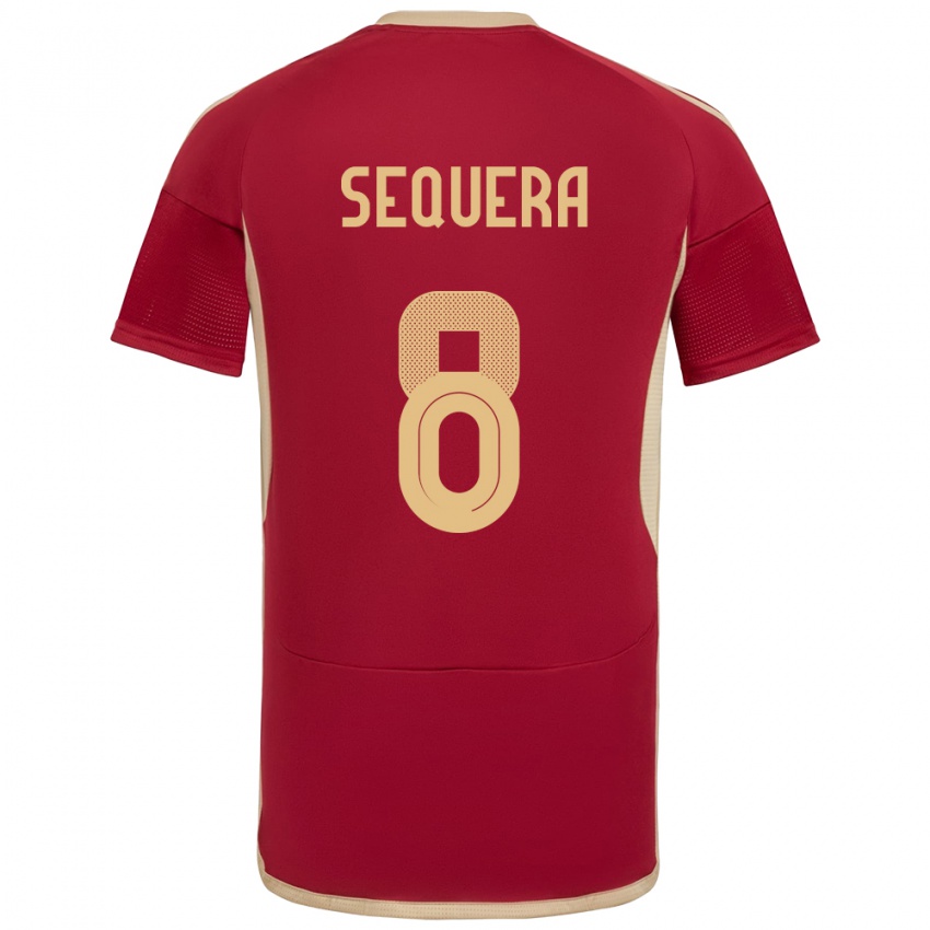 Gyermek Venezuela Giovanny Sequera #8 Burgundia Hazai Jersey 24-26 Mez Póló Ing