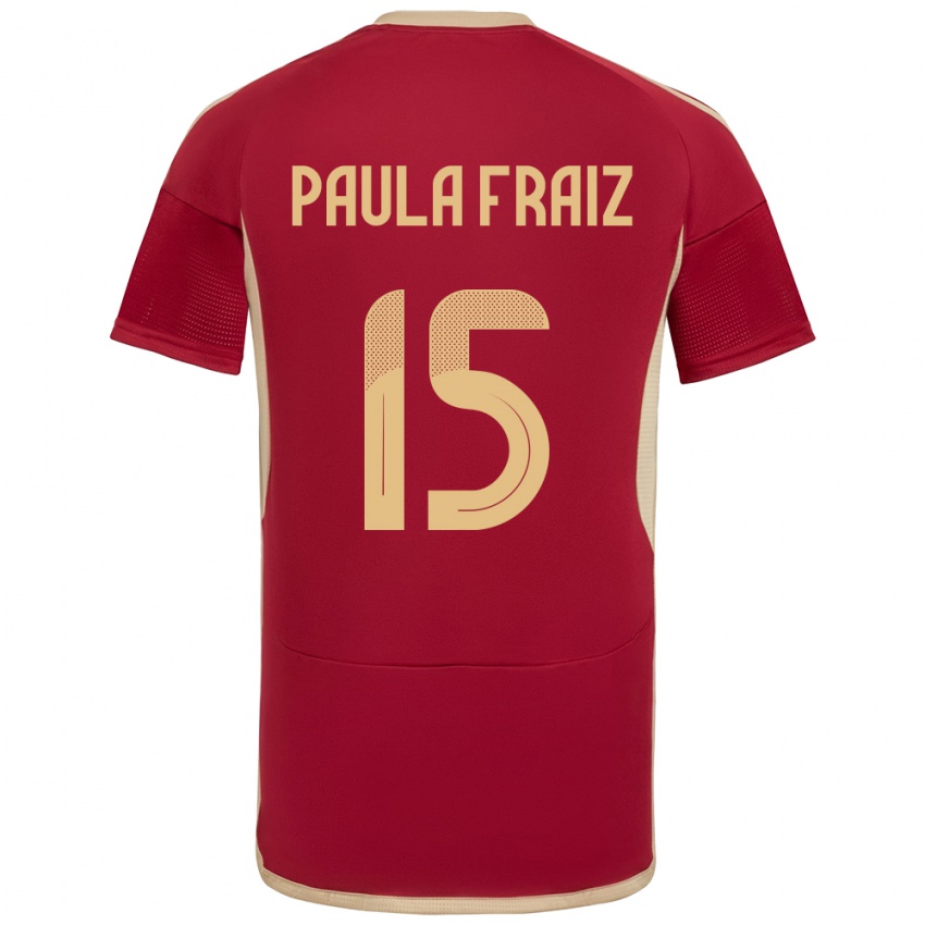 Gyermek Venezuela Ana Paula Fraiz #15 Burgundia Hazai Jersey 24-26 Mez Póló Ing