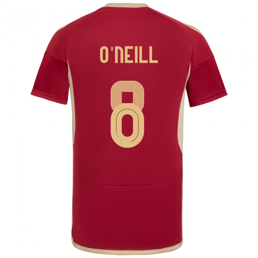 Gyermek Venezuela Sonia O'neill #8 Burgundia Hazai Jersey 24-26 Mez Póló Ing