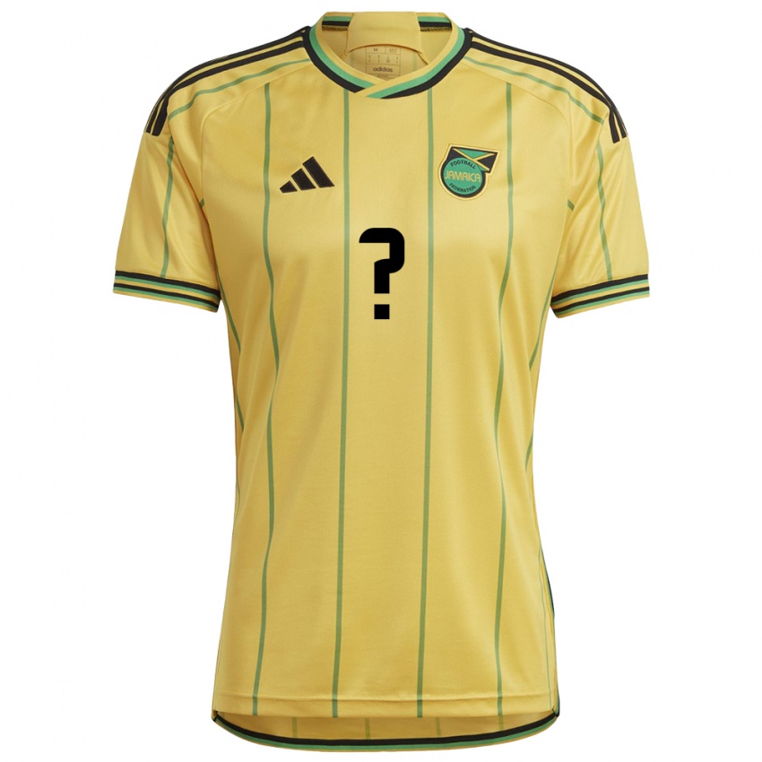 Gyermek Jamaica Dannique Wilson #0 Sárga Hazai Jersey 24-26 Mez Póló Ing