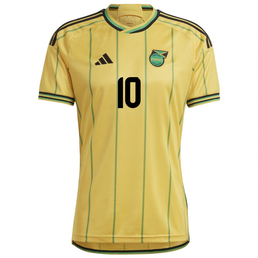 Gyermek Jamaica Bobby De Cordova-Reid #10 Sárga Hazai Jersey 24-26 Mez Póló Ing