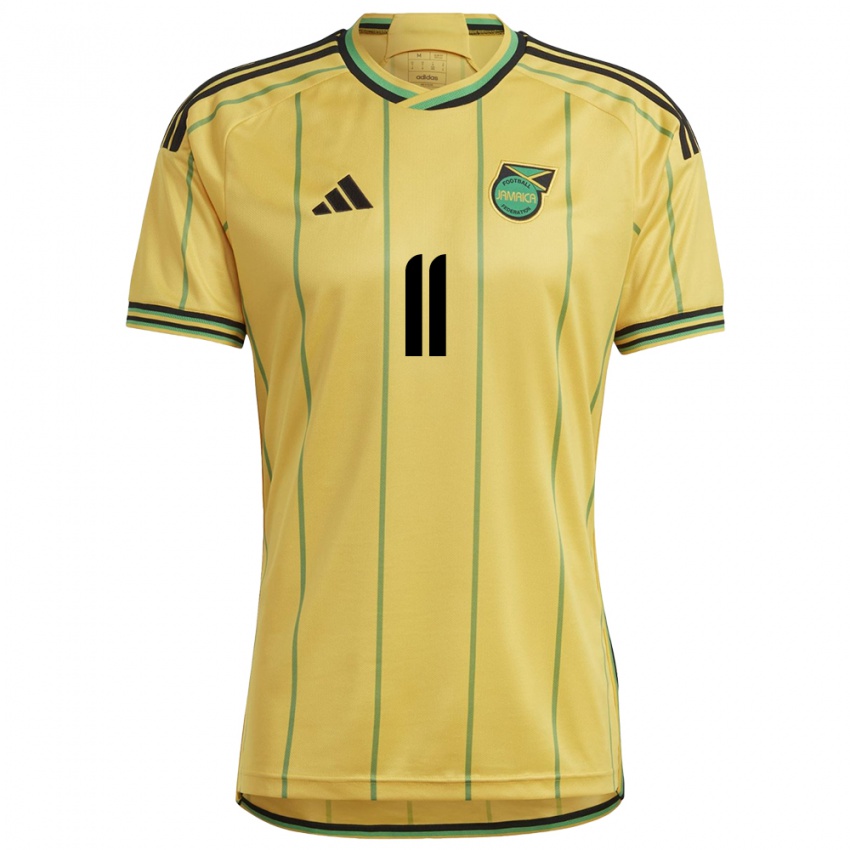 Gyermek Jamaica Destiny Powell #11 Sárga Hazai Jersey 24-26 Mez Póló Ing