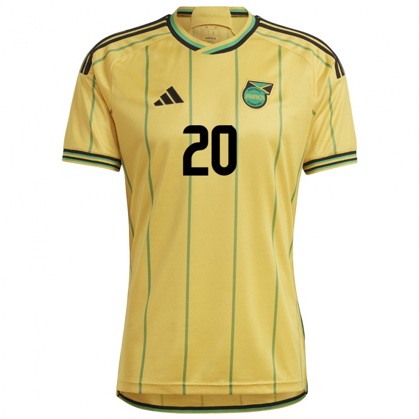 Gyermek Jamaica Dunsting Cohen #20 Sárga Hazai Jersey 24-26 Mez Póló Ing