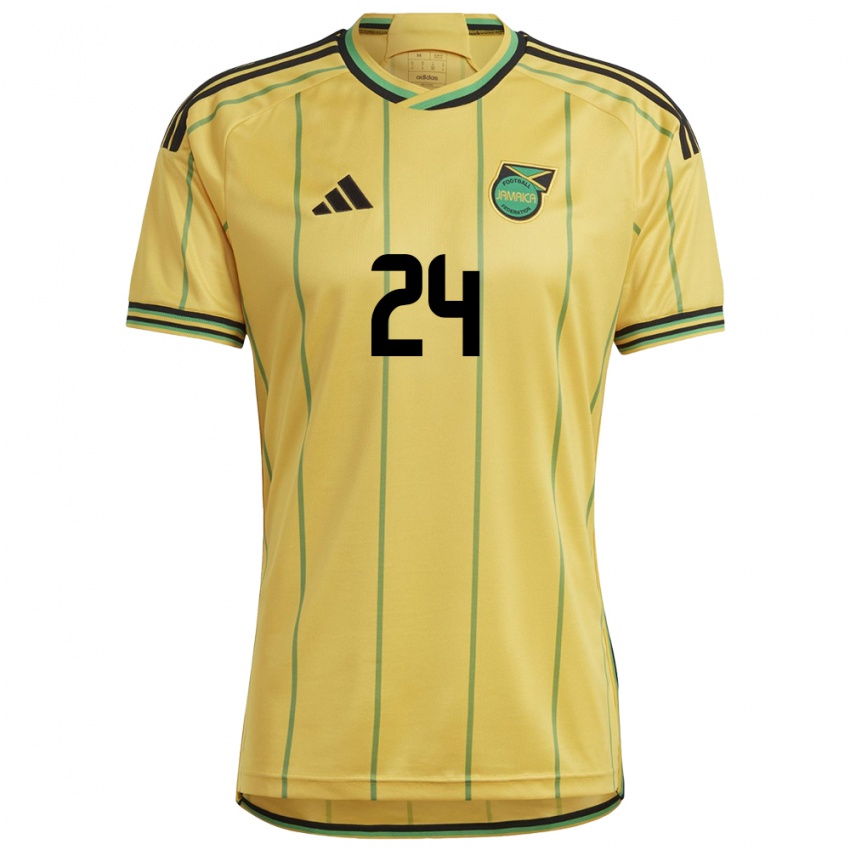 Gyermek Jamaica Andre Blake #24 Sárga Hazai Jersey 24-26 Mez Póló Ing