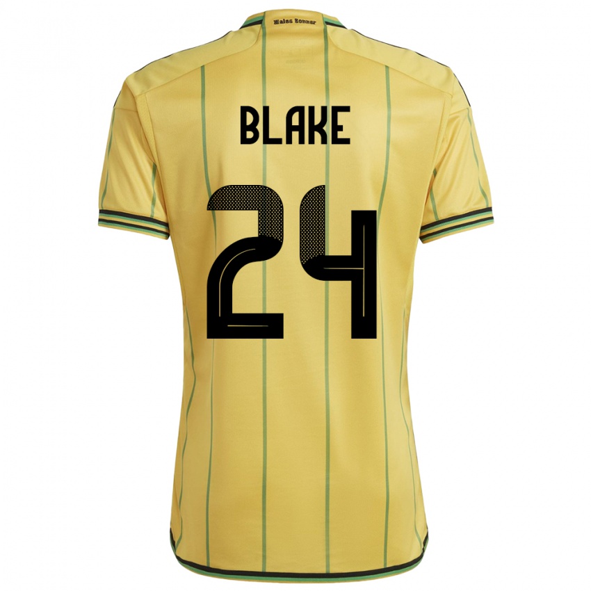 Gyermek Jamaica Andre Blake #24 Sárga Hazai Jersey 24-26 Mez Póló Ing