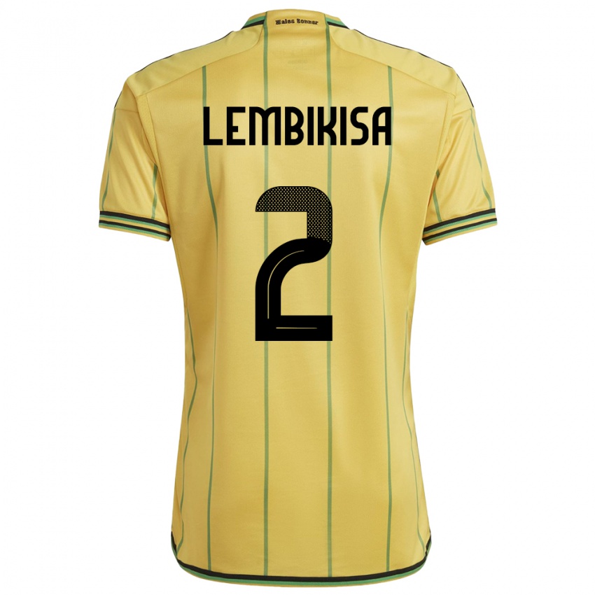 Gyermek Jamaica Dexter Lembikisa #2 Sárga Hazai Jersey 24-26 Mez Póló Ing