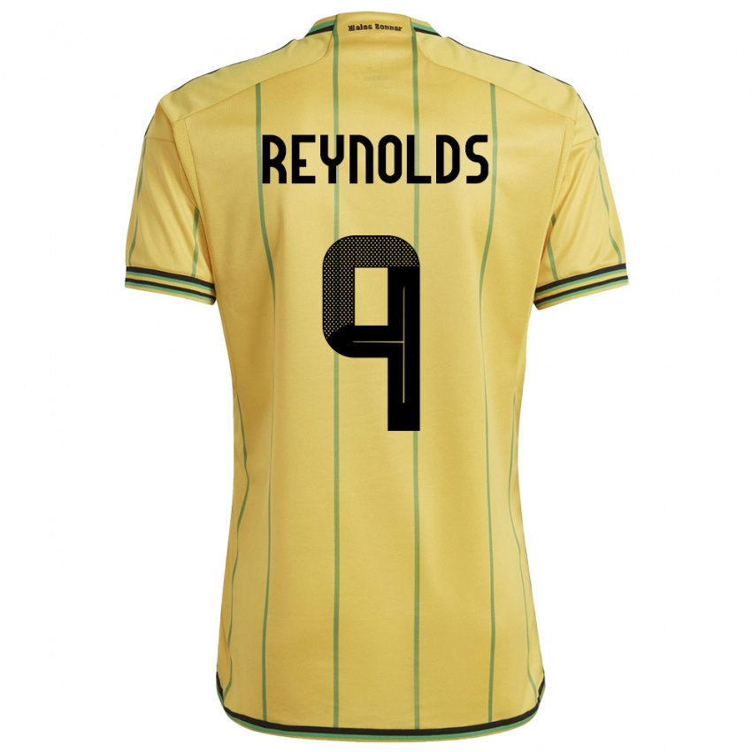 Gyermek Jamaica Fabian Reynolds #9 Sárga Hazai Jersey 24-26 Mez Póló Ing