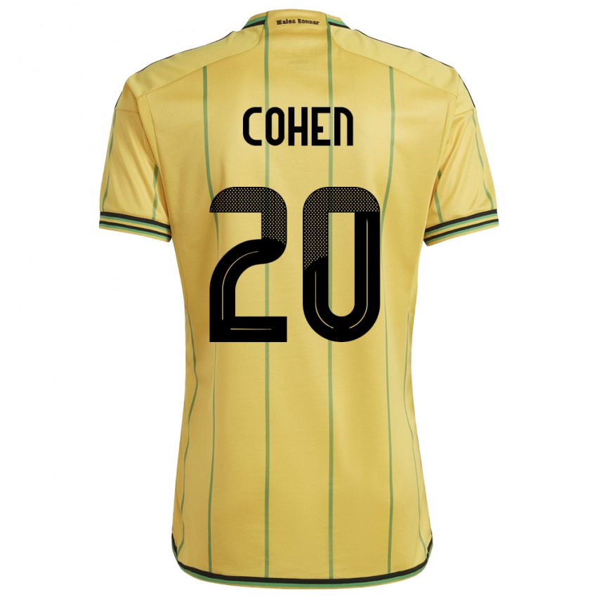 Gyermek Jamaica Dunsting Cohen #20 Sárga Hazai Jersey 24-26 Mez Póló Ing