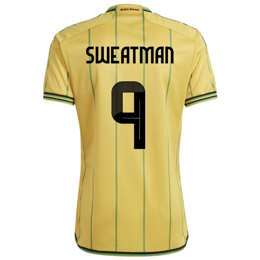 Gyermek Jamaica Marlo Sweatman #9 Sárga Hazai Jersey 24-26 Mez Póló Ing