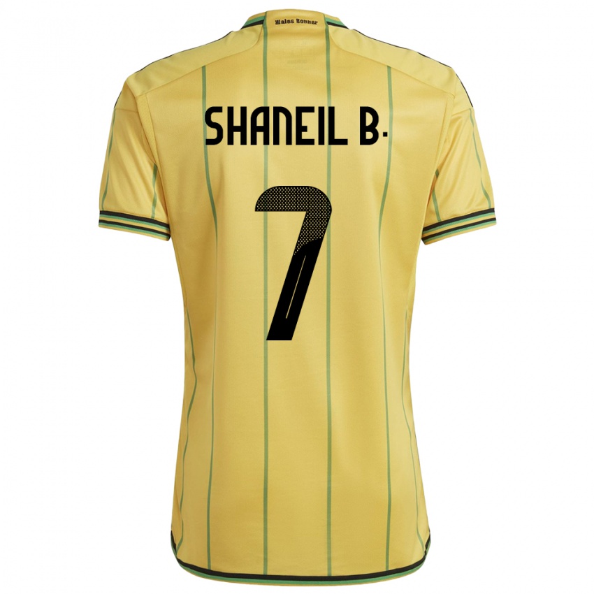 Gyermek Jamaica Shaneil Buckley #7 Sárga Hazai Jersey 24-26 Mez Póló Ing