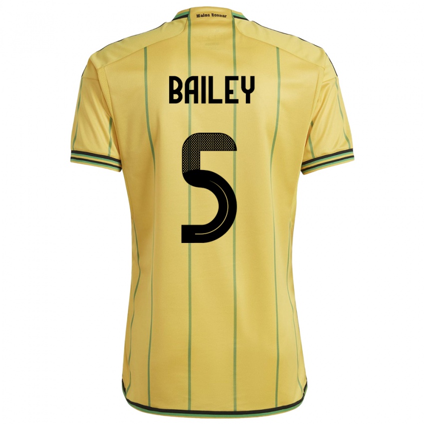 Gyermek Jamaica Jade Bailey #5 Sárga Hazai Jersey 24-26 Mez Póló Ing