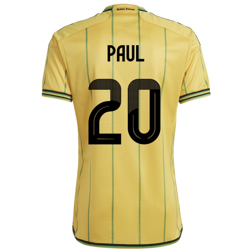 Gyermek Jamaica Lachante Paul #20 Sárga Hazai Jersey 24-26 Mez Póló Ing