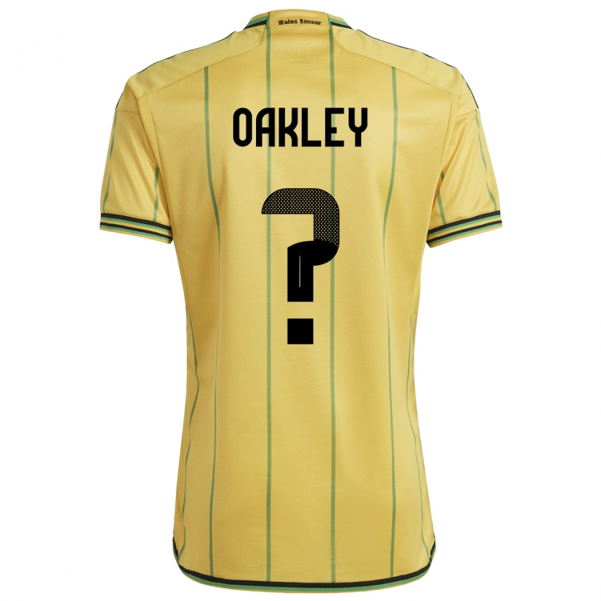 Gyermek Jamaica Katie Oakley #0 Sárga Hazai Jersey 24-26 Mez Póló Ing