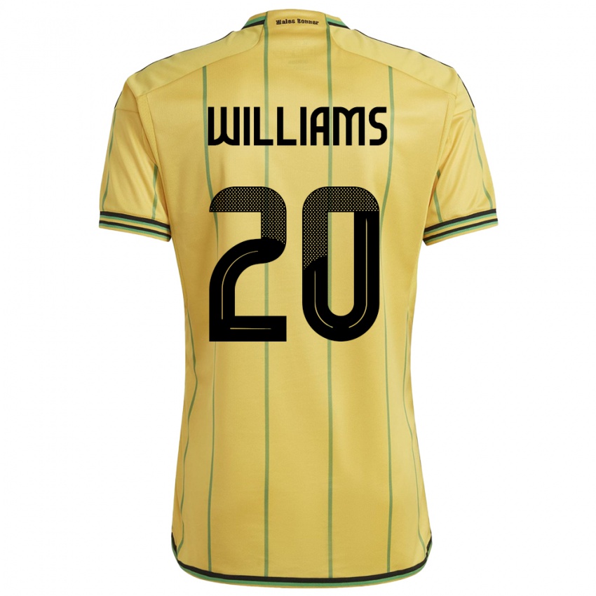 Gyermek Jamaica Victoria Williams #20 Sárga Hazai Jersey 24-26 Mez Póló Ing