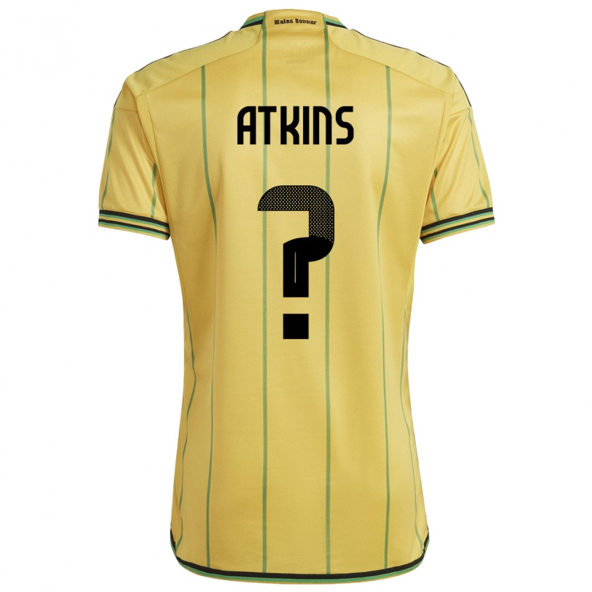 Gyermek Jamaica Maliah Atkins #0 Sárga Hazai Jersey 24-26 Mez Póló Ing