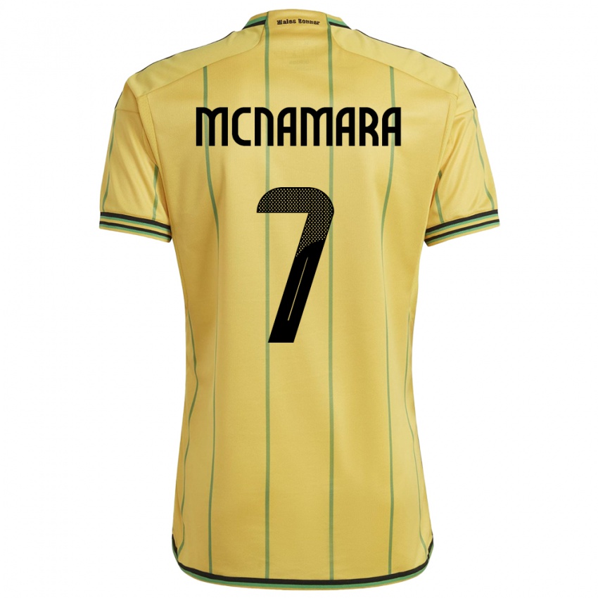 Gyermek Jamaica Peyton Mcnamara #7 Sárga Hazai Jersey 24-26 Mez Póló Ing