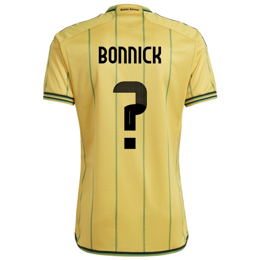 Gyermek Jamaica Sheyenne Bonnick #0 Sárga Hazai Jersey 24-26 Mez Póló Ing