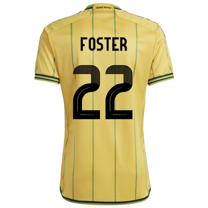 Gyermek Jamaica Shanise Foster #22 Sárga Hazai Jersey 24-26 Mez Póló Ing