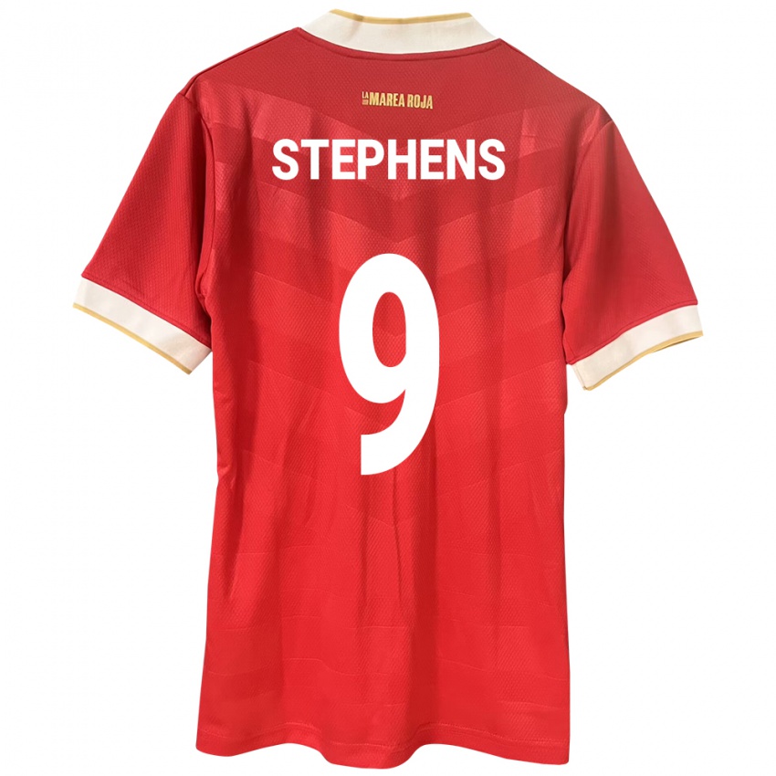 Gyermek Panama Alfredo Stephens #9 Piros Hazai Jersey 24-26 Mez Póló Ing