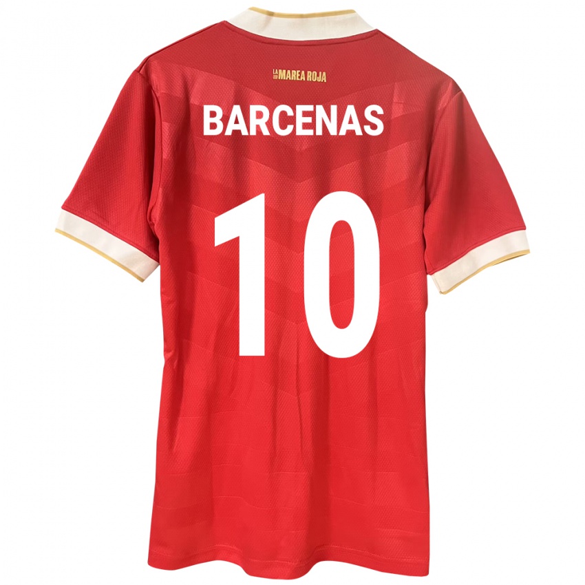 Gyermek Panama Yoel Bárcenas #10 Piros Hazai Jersey 24-26 Mez Póló Ing