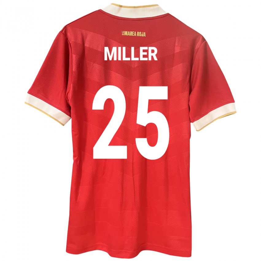 Gyermek Panama Roderick Miller #25 Piros Hazai Jersey 24-26 Mez Póló Ing