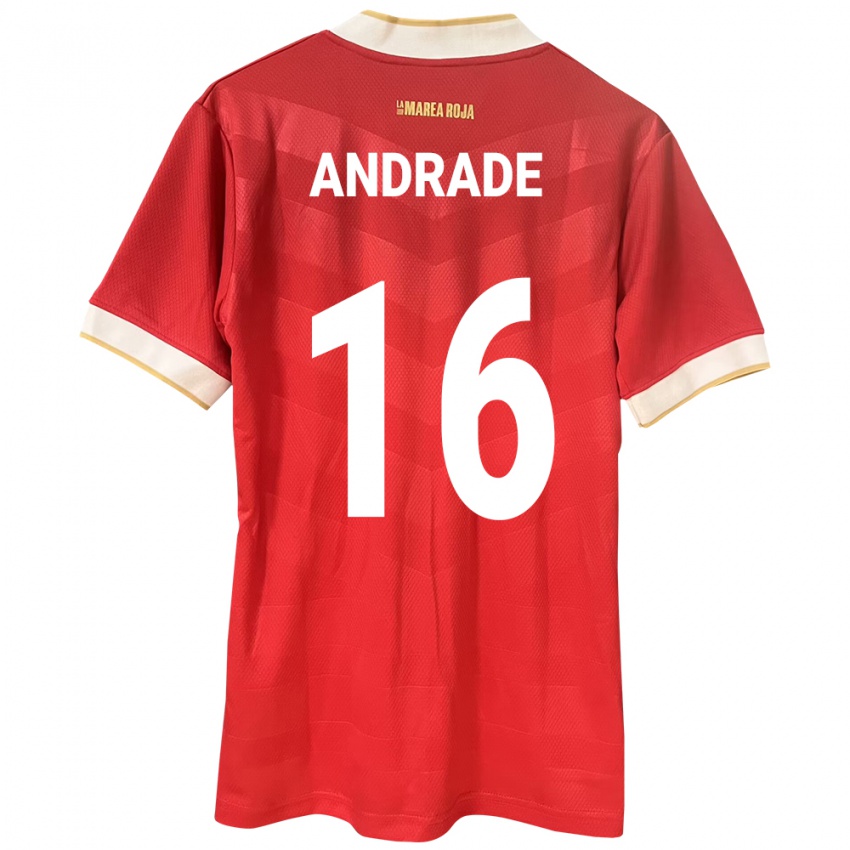 Gyermek Panama Andrés Andrade #16 Piros Hazai Jersey 24-26 Mez Póló Ing