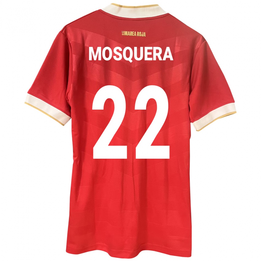 Gyermek Panama Orlando Mosquera #22 Piros Hazai Jersey 24-26 Mez Póló Ing