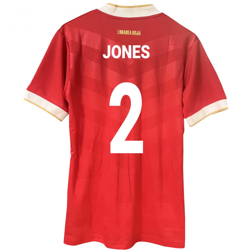 Gyermek Panama Joseph Jones #2 Piros Hazai Jersey 24-26 Mez Póló Ing